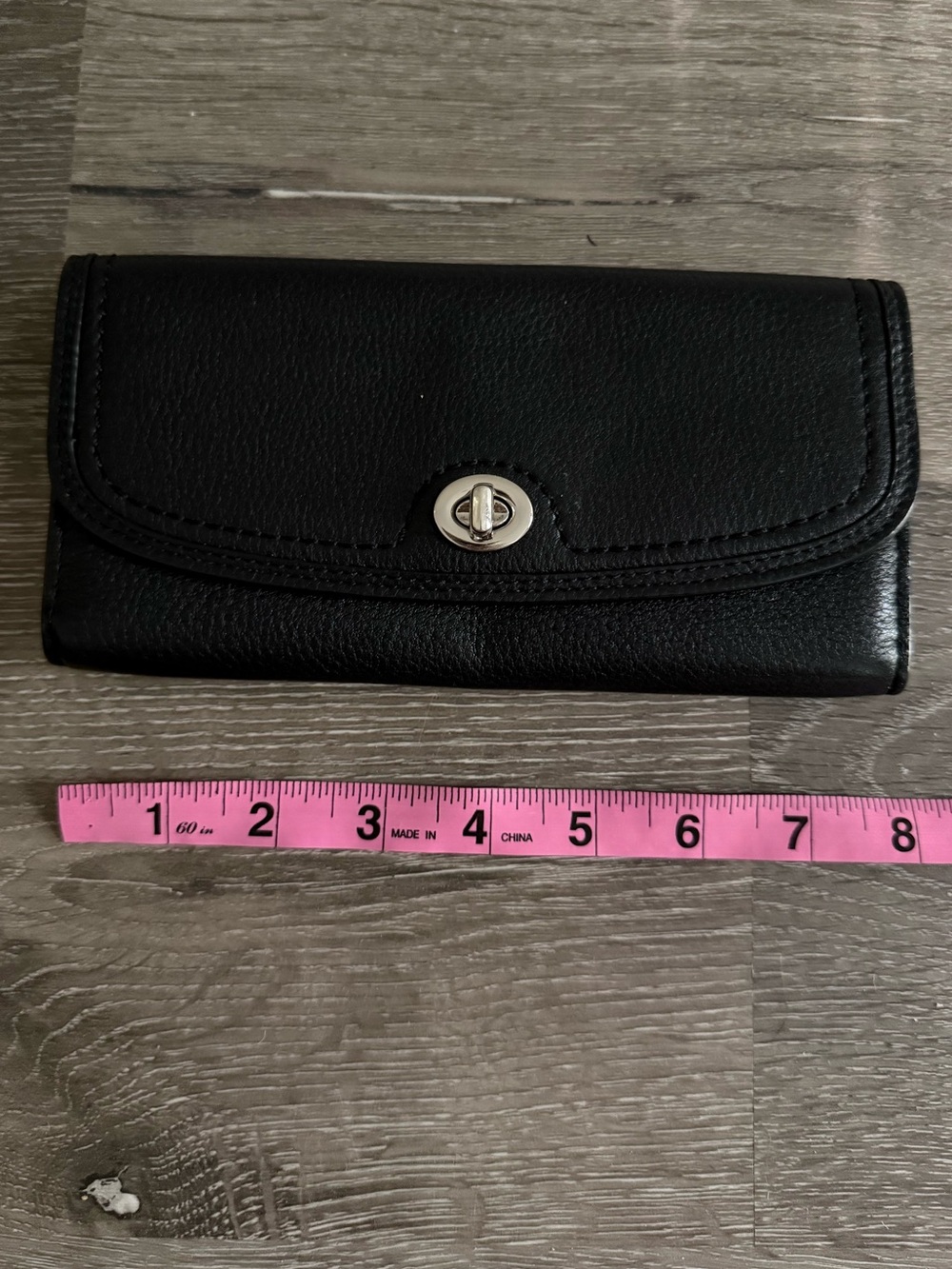 Coach Black Pebbled Leather Wallet